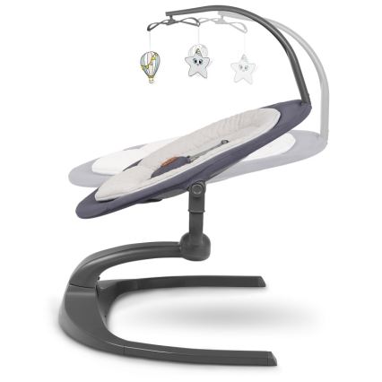 Lionelo - Dondolino musicale per bambini RINA 4xAA Grigio Cemento + telecomando