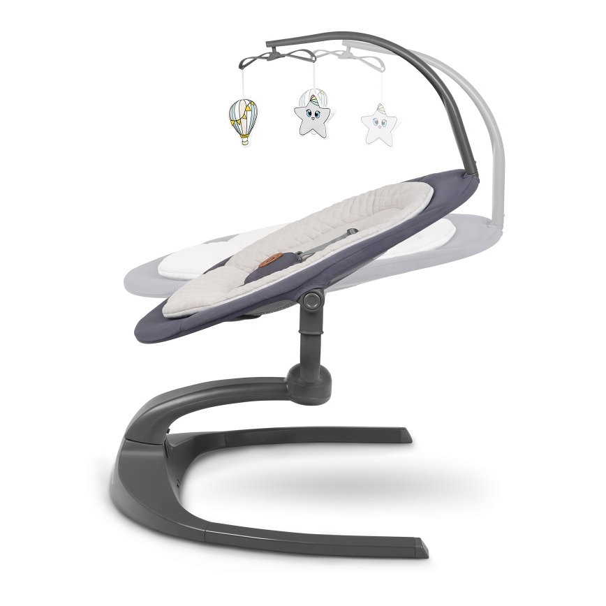 Lionelo - Dondolino musicale per bambini RINA 4xAA Grigio Cemento + telecomando