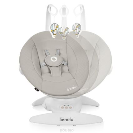 Lionelo - Dondolo musicale per bambini IRIS 4xAA Beige Sand