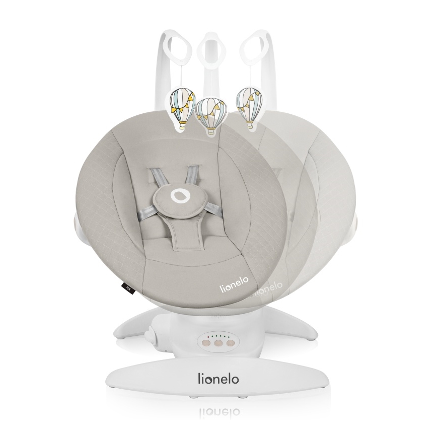 Lionelo - Dondolo musicale per bambini IRIS 4xAA Beige Sand