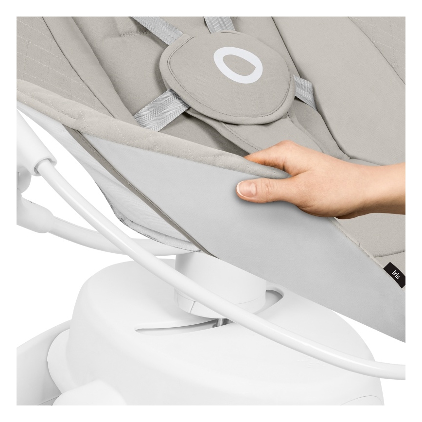 Lionelo - Dondolo musicale per bambini IRIS 4xAA Beige Sand