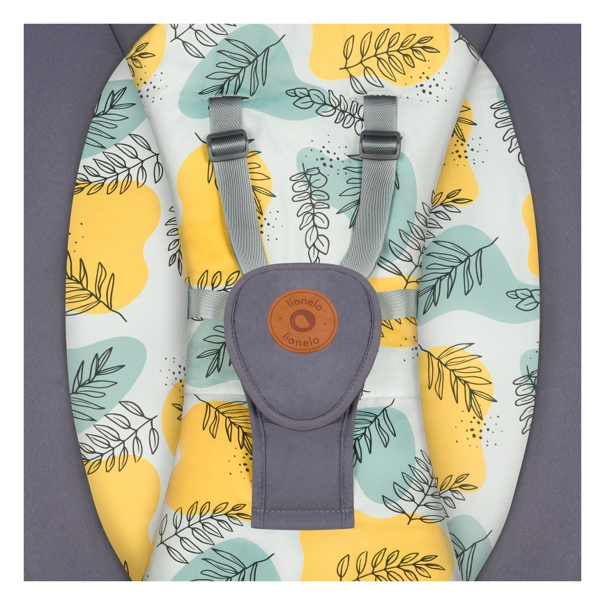 Lionelo - Dondolo musicale per bambini RALF 4xAA Grigio Cemento + telecomando