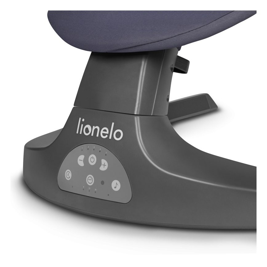 Lionelo - Dondolo musicale per bambini RALF 4xAA Grigio Cemento + telecomando