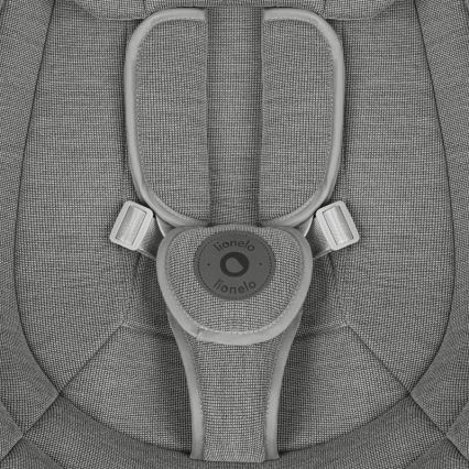 Lionelo - Dondolo per bambini con melodia BLOSSOM Grigio Cemento + telecomando