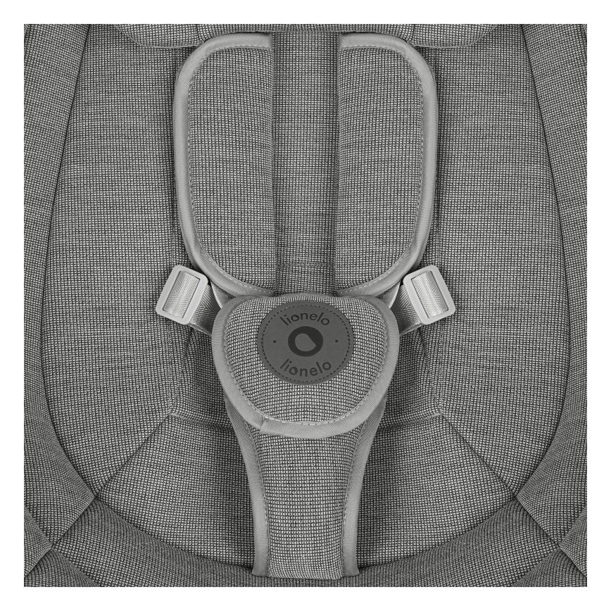 Lionelo - Dondolo per bambini con melodia BLOSSOM Grigio Cemento + telecomando