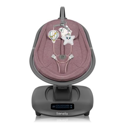 Lionelo - Dondolo per bambini con melodia BLOSSOM Rosa Malva + telecomando