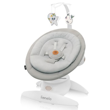 Lionelo - Dondolo per bambini con melodia MELL Beige Sand 4xAA + telecomando