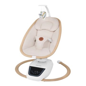 Lionelo - Dondolo per bambini con melodia OLIVIA Beige Naturale + telecomando