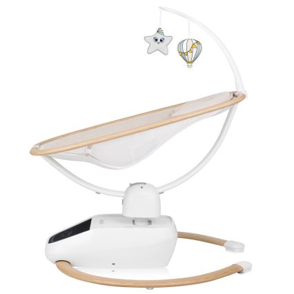 Lionelo - Dondolo per bambini con melodia OLIVIA Beige Naturale + telecomando