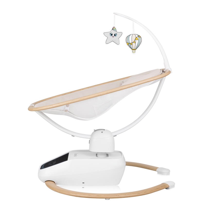 Lionelo - Dondolo per bambini con melodia OLIVIA Beige Naturale + telecomando