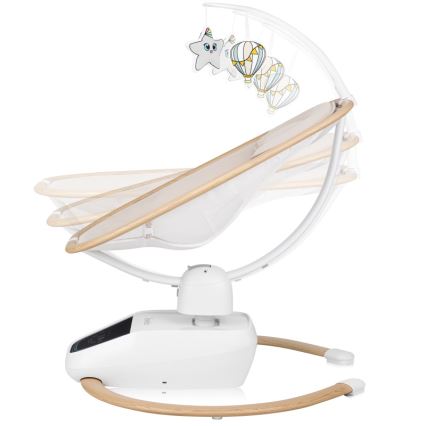 Lionelo - Dondolo per bambini con melodia OLIVIA Beige Naturale + telecomando