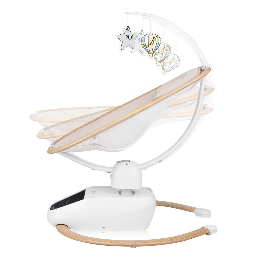 Lionelo - Dondolo per bambini con melodia OLIVIA Beige Naturale + telecomando