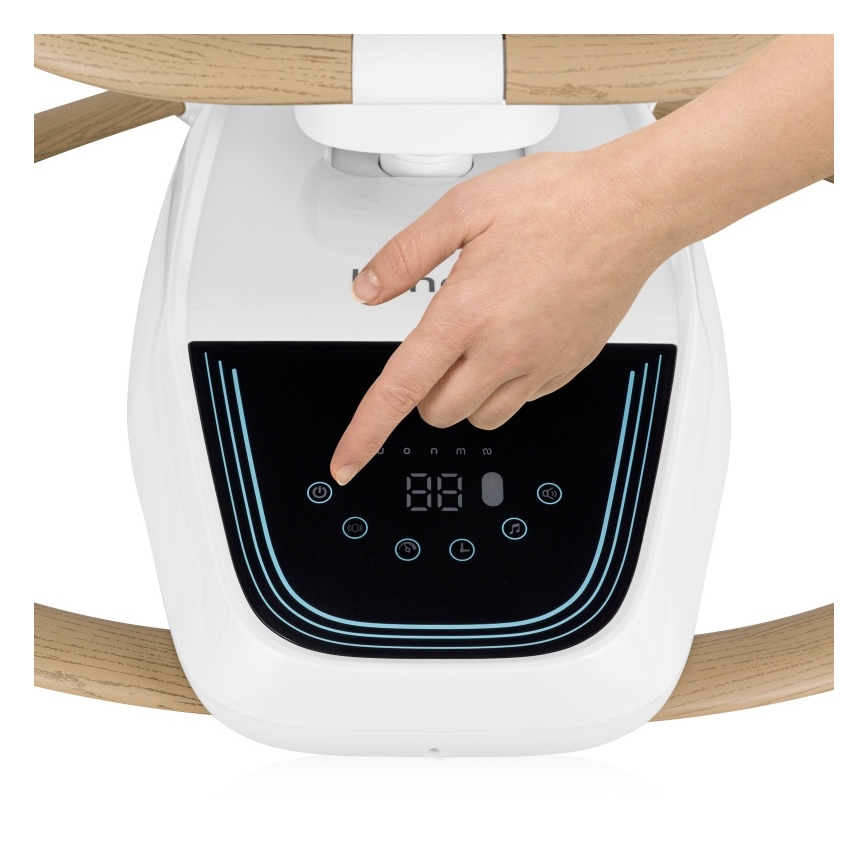 Lionelo - Dondolo per bambini con melodia OLIVIA Beige Naturale + telecomando