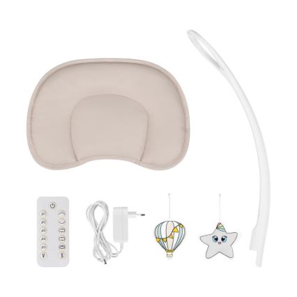 Lionelo - Dondolo per bambini con melodia OLIVIA Beige Naturale + telecomando