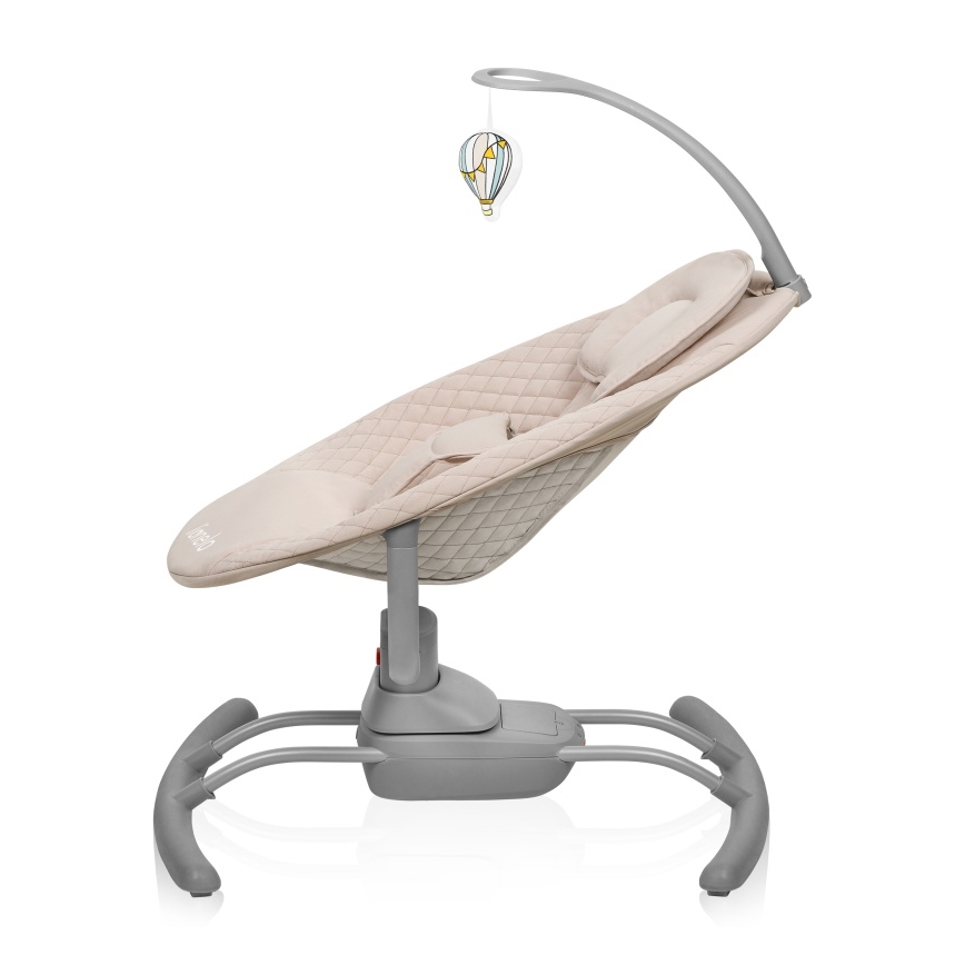 Lionelo - Dondolo per bambini con melodia RIO 4xC Beige Latte + telecomando