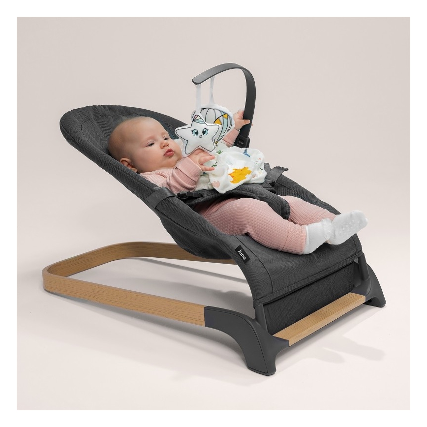 Lionelo - Dondolo per bambini JUNE antracite