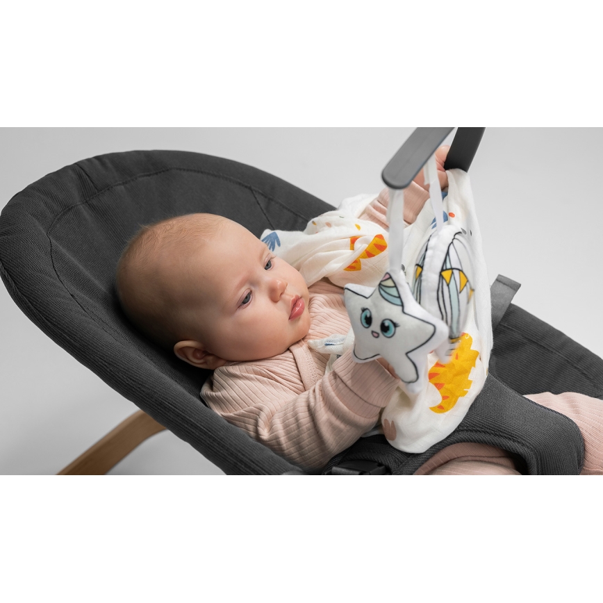 Lionelo - Dondolo per bambini JUNE antracite