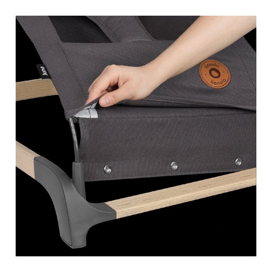 Lionelo - Dondolo per bambini JUNE antracite