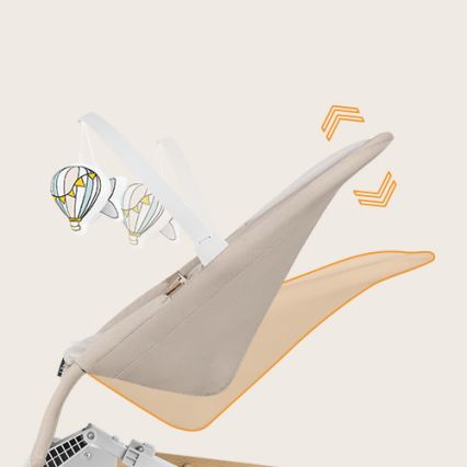 Lionelo - Dondolo per bambini LILAC beige