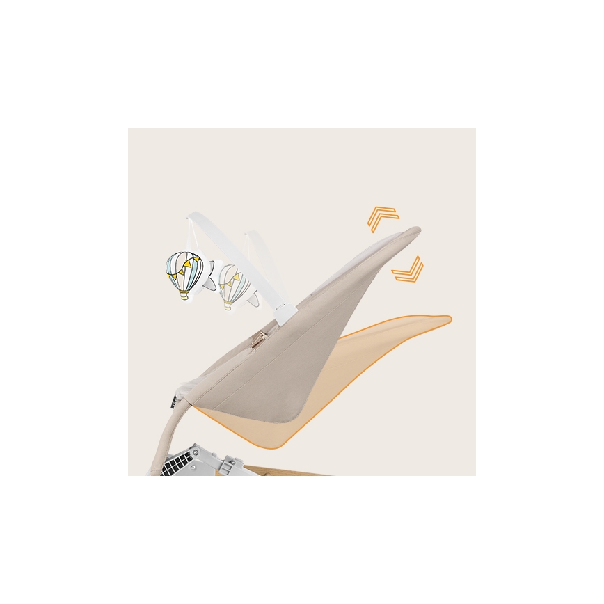 Lionelo - Dondolo per bambini LILAC beige