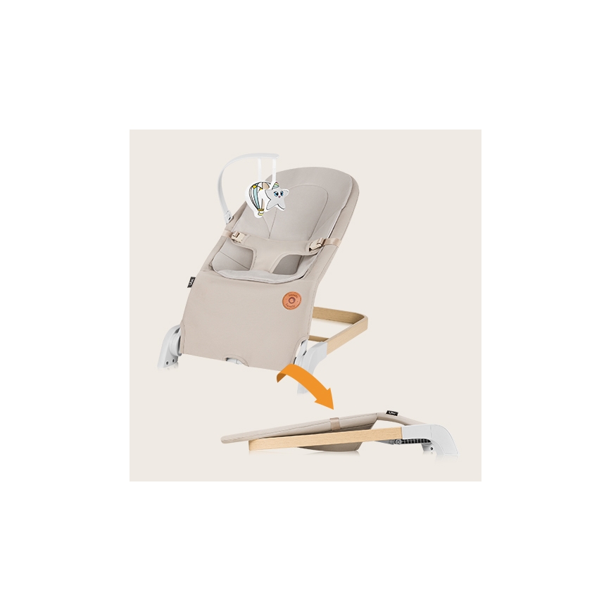 Lionelo - Dondolo per bambini LILAC beige