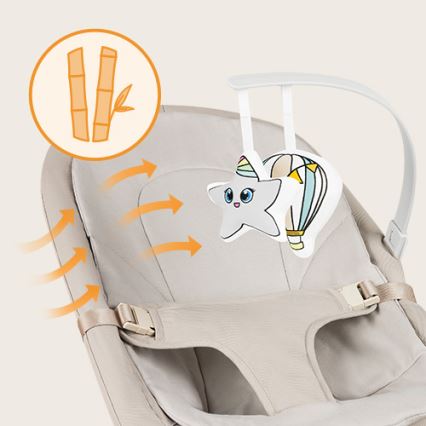 Lionelo - Dondolo per bambini LILAC beige