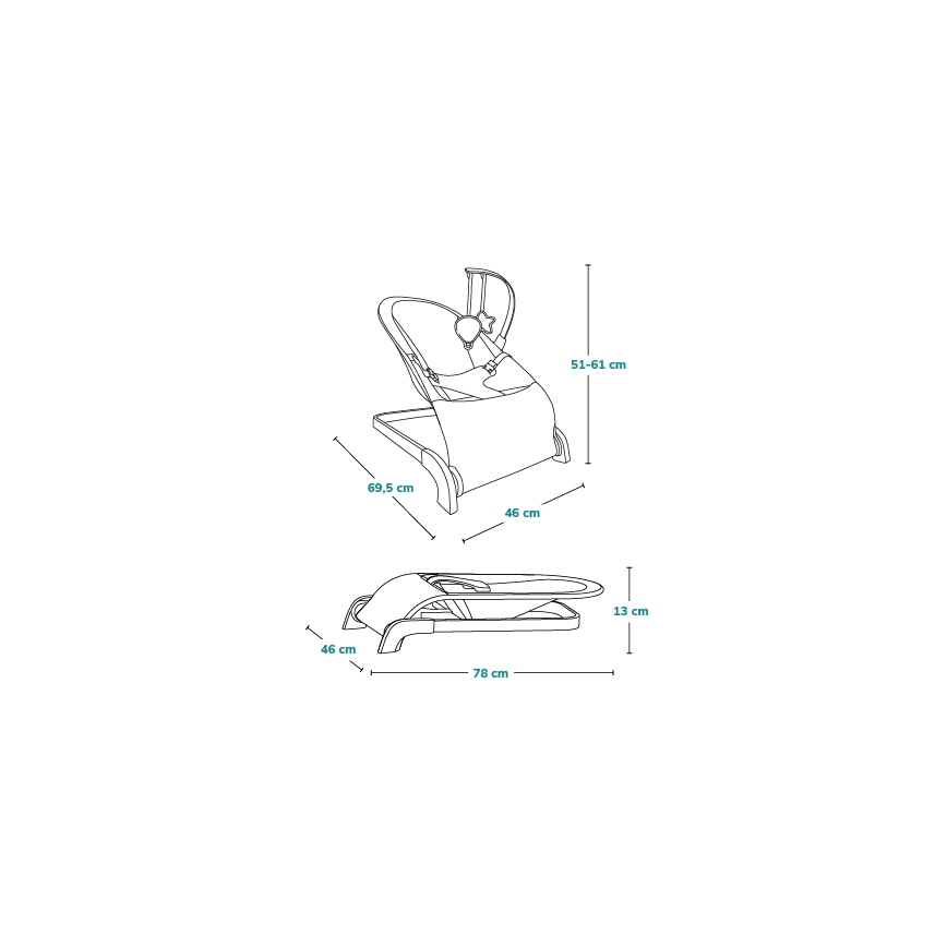 Lionelo - Dondolo per bambini LILAC beige