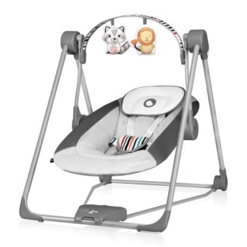 Lionelo - Dondolo per bambini OTTO 4xLR14 Cozy Grey