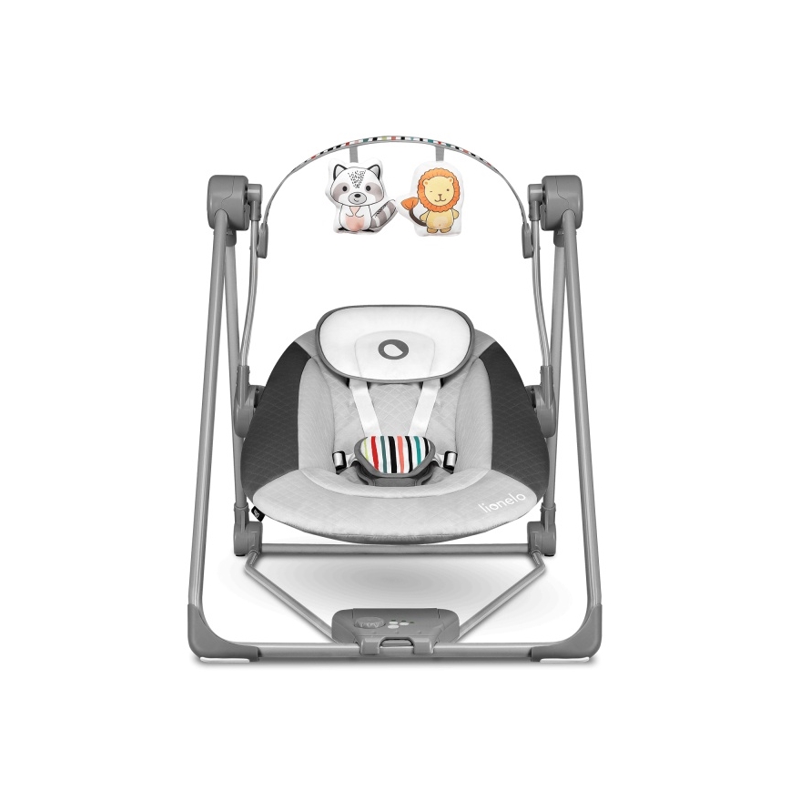 Lionelo - Dondolo per bambini OTTO 4xLR14 Cozy Grey