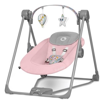 Lionelo - Dondolo per bambini OTTO 4xLR14 Rosa baby