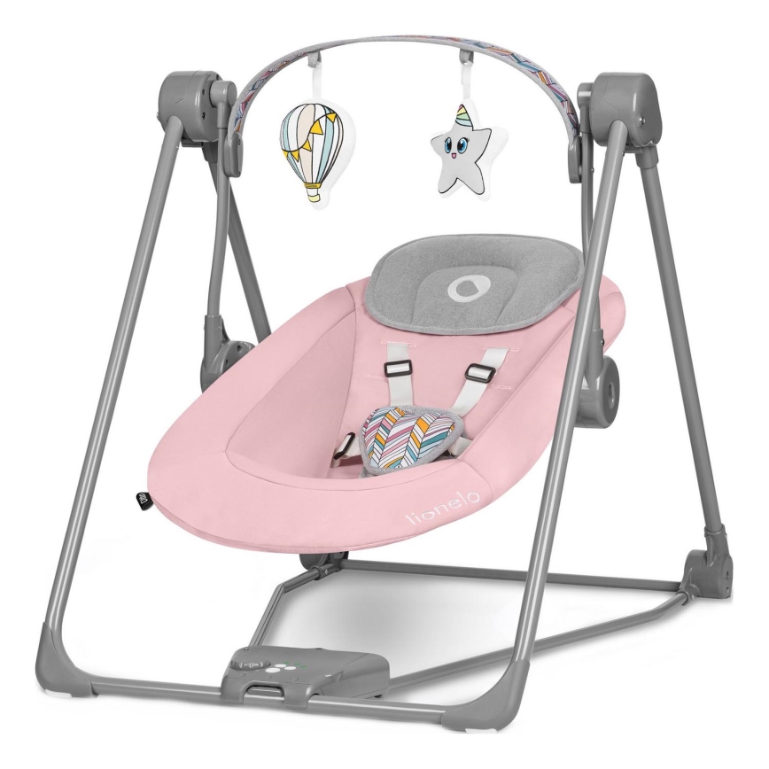 Lionelo - Dondolo per bambini OTTO 4xLR14 Rosa baby