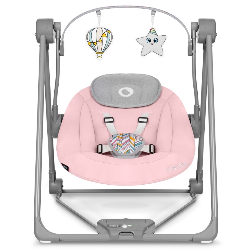Lionelo - Dondolo per bambini OTTO 4xLR14 Rosa baby