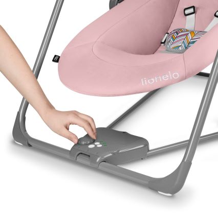 Lionelo - Dondolo per bambini OTTO 4xLR14 Rosa baby