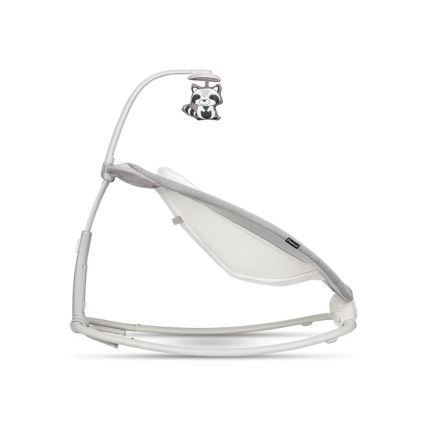 Lionelo - Dondolo vibrante per bambini con melodia PASCAL, 2xAA, grigio