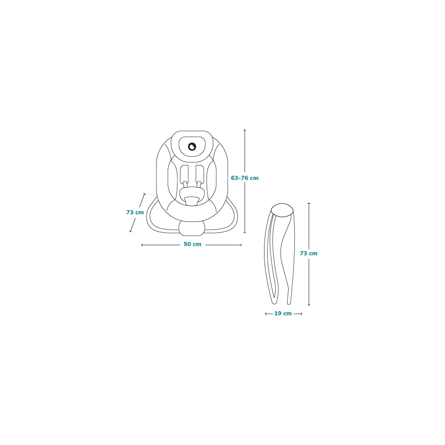 Lionelo - Dondolo vibrante per bambini con melodia PASCAL, 2xAA, grigio
