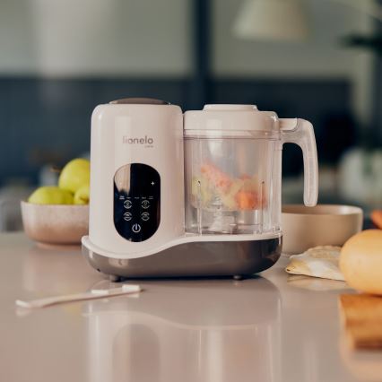Lionelo - Fornello a vapore 5in1 BABYMENU 110W/230V bianco/grigio