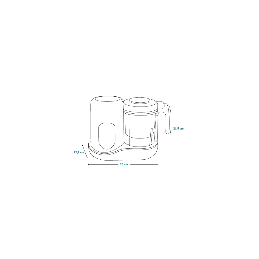 Lionelo - Fornello a vapore 5in1 BABYMENU 110W/230V bianco/grigio