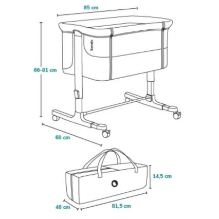 Lionelo - Lettino 3 in 1 AURORA beige