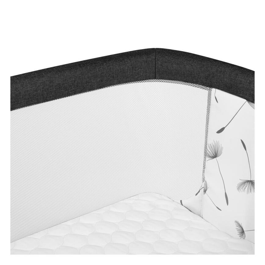 Lionelo - Lettino 3 in 1 per bambini AURORA Grigio Grafite