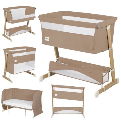 Lionelo - Lettino 5 in 1 per bambini THOMI PLUS Beige Caramello