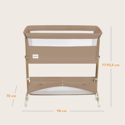 Lionelo - Lettino 5 in 1 per bambini THOMI PLUS Beige Caramello