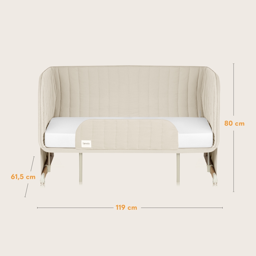 Lionelo - Lettino 5 in 1 per bambini THOMI PLUS Sabbia