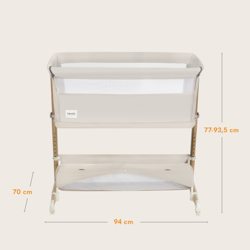 Lionelo - Lettino 5 in 1 per bambini THOMI PLUS Sabbia