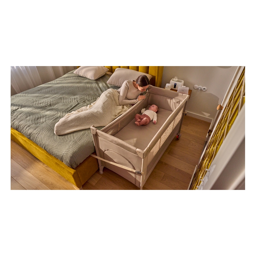 Lionelo - Lettino da viaggio 3 in 1 ELLEN Beige Sand