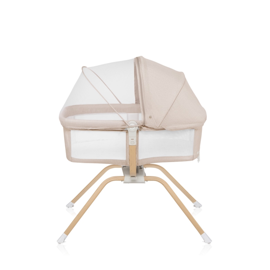 Lionelo - Lettino da viaggio 3 in 1 MALIN EVO Beige Naturale