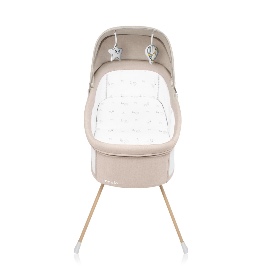 Lionelo - Lettino da viaggio 3 in 1 MALIN EVO Beige Naturale
