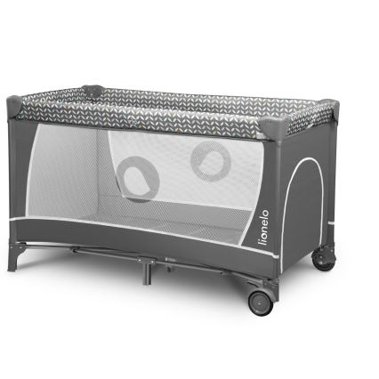 Lionelo - Lettino da Viaggio FLOWER Grigio Scandi