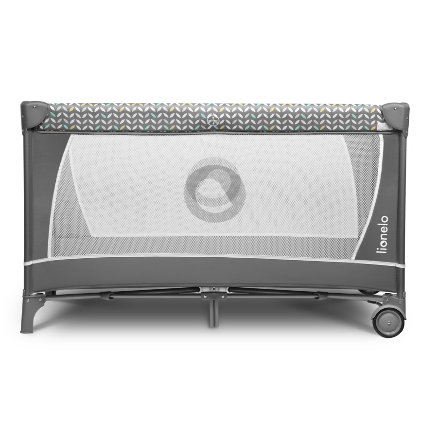 Lionelo - Lettino da Viaggio FLOWER Grigio Scandi