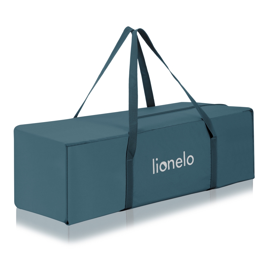 Lionelo - Lettino da viaggio FLOWER Verde Turchese