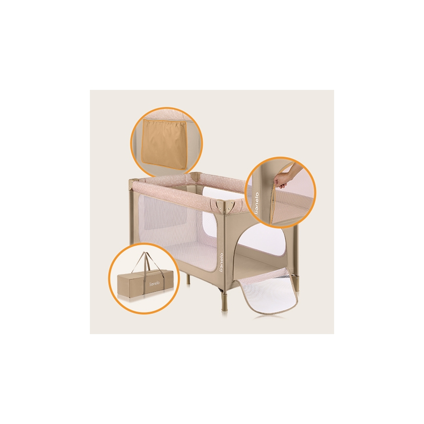 Lionelo - Lettino da viaggio JASMIN EASY FOLD Beige Sand